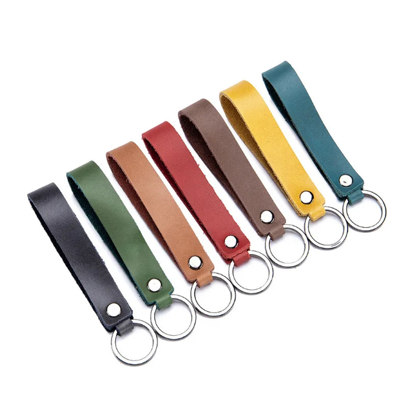 Personalized Genuine Leather Key Chain 2025 Gift Promotions Customize Car Key Chain Holder for Men and Women