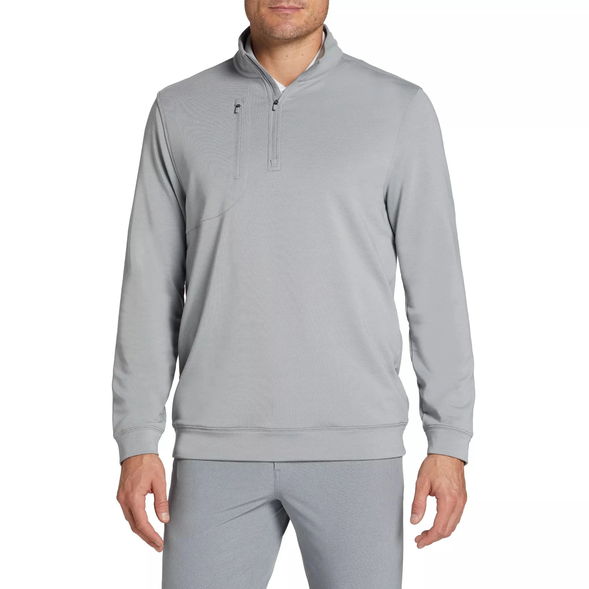 Men's Performance Lightweight 1/4 Zip Golf Pullover Long Sleeve Solid Color Sweatshirts