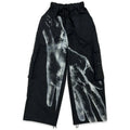 Custom Lightweight Windbreaker Joggers for Men High Waist Baggy Streetwear with Painted Decoration Casual Stacked Cargo Pants