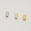 14K Gold Plated Brass Beads Jewelry Cylindrical Loose Beads Colorfast Large Hole Jewelry Spacer Beads