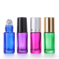 5ml  Quality Shipping Heavy Perfume Essential Oil Thick Frosted Color Matte Black Glass Roller Bottle with Roll on Ball
