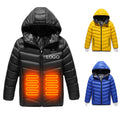 Fast Heating Electric Warmer Kids' Winter Jacket With Hood Zipper Closure Heated Hooded Coat for Children 3s Interface