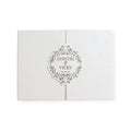 Hardcover Embossing Invitation Card Gold Foil Paper Board Invitations Pocket with Custom Monogram Wedding