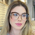 Fashion Classic TR90 Glasses Personality Irregular Frame Computer Anti Blue Light Eyeglasses for Women