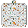 Hot Sale Waterproof Picnic Blanket Custom Sandfree Foldable Travelling Mat Multilayer Beach Blanket with Straps