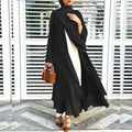 2023 Open Abayas Soft Elegant for Women Dubai Muslim Fashion Hijab Dress Large Women's Gown Solid Color Islamic Clothing