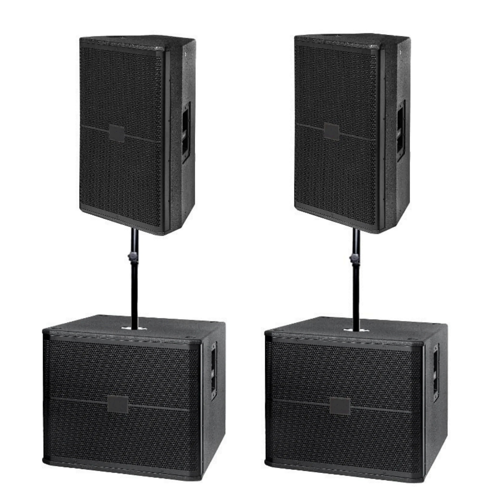 1200W Dual 18 Inch Wooden Passive Super Heavy-Duty Subwoofer for Stage Performance Audio Equipment
