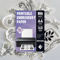Water-Soluble Printable Embroidery Stabilizer Paper Recycled for Sewing Quilting Cross Stitch Craft Projects on Clothing & Shoes
