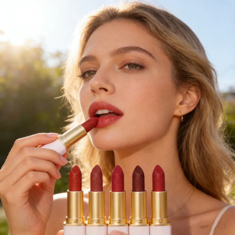 OEM ODM Custom Logo Private Label Waterproof Lipstick Cream Wholesale High Pigment Smooth Long Lasting Velvet Matte Lipstick