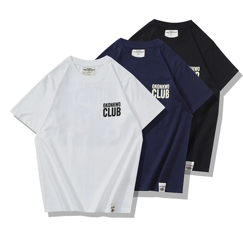 Men's Vintage Motorcycle Club Graphic T-Shirt 100% Cotton Retro American Flag Print Short Sleeve Tee for Streetwear