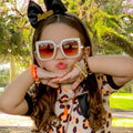 UNOC New Teen Square Fashion Kids Sunglasses Unisex Transparent Color UV 400 Protection Available Black Red Yellow Made PC