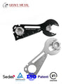 11-in-1 Stainless Steel Wrench Shaped Customizable Multi-Tool Business Card Keychain Laser Engraving for Promotional