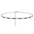 RINNTIN SA19 Fashion Jewelry 925 Sterling Silver 2mm Tennis Chain Anklet for Women