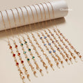 Gold Plated Pearl Sunglasses Hanging Chain Neck Strap Color Preserving Women Metal Anti Slip Colorful Crystal Glasses Chain Mask