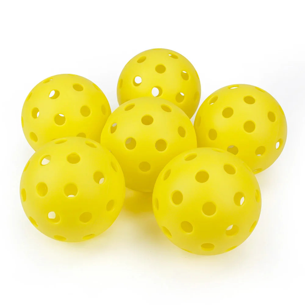 Yellow Neon Yellow Pickleball Balls 40 Holes TPE Material 25g Outdoor Sport Practice Competition