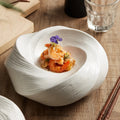 White Ceramic Dinner Plate Soup Pasta Spaghetti Sweet Dessert Fruit Cold Dish Kitchen Restaurant Serving Plate Hotel Dinnerware