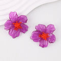 Newest ZA Personalized Trendy Acrylic Transparent Flower Earrings