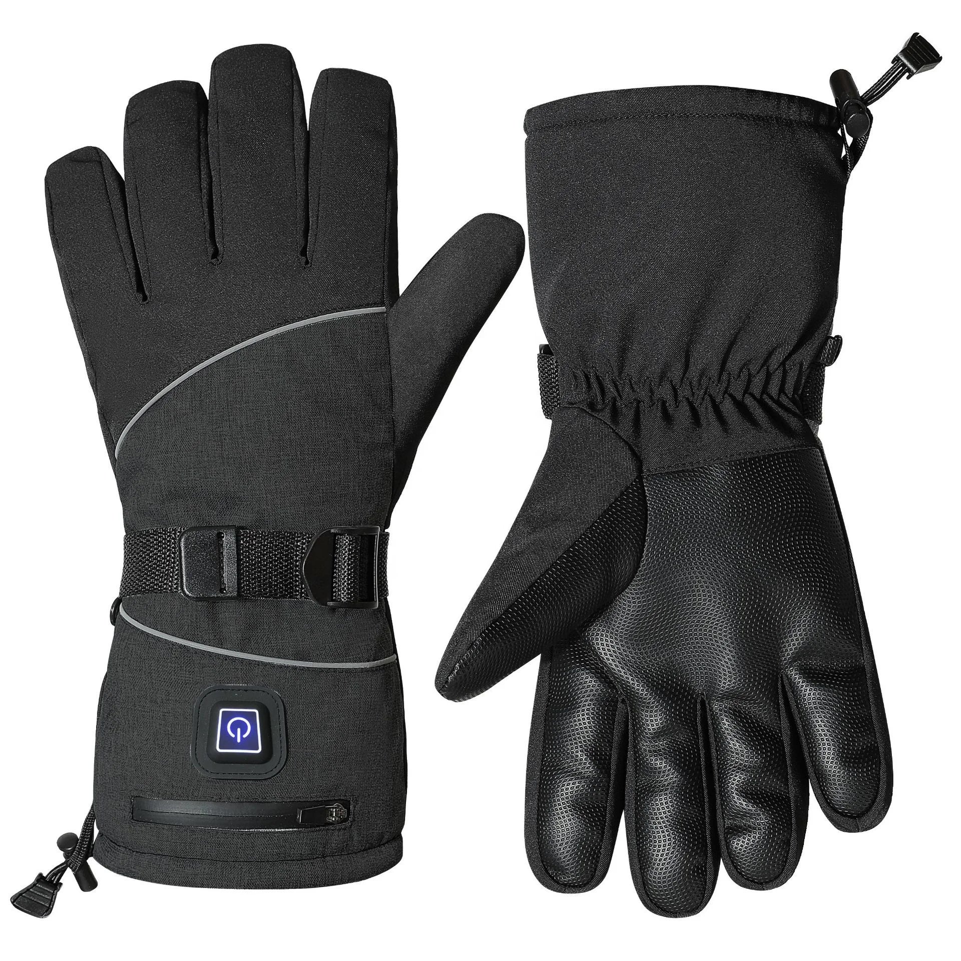 High-quality Anti Slip Windproof Winter Gloves Warm Touch Screen Thermal Battery Heated Cycling Gloves