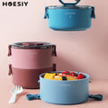 Wholesale Portable Handle Food Grade PP Bento Lunch Box 2-Layer School Office Storage Container Divided Design for Picnics Daily