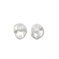 Baroque Petal Earrings 925 Sterling Silver Natural Freshwater Pearl Stylish Women's Silver Jewelry Earrings