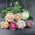 W-A0038 Real Touch Artificial Rose High-quality Rose Flower White and Pink Flower for Wedding Decoration