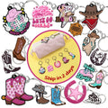 Low MOQ Products One Piece Custom Cowboy Hat Boot PVC Keychain Set Fashion Western Accessories Trendy Bag Charms in Bulk