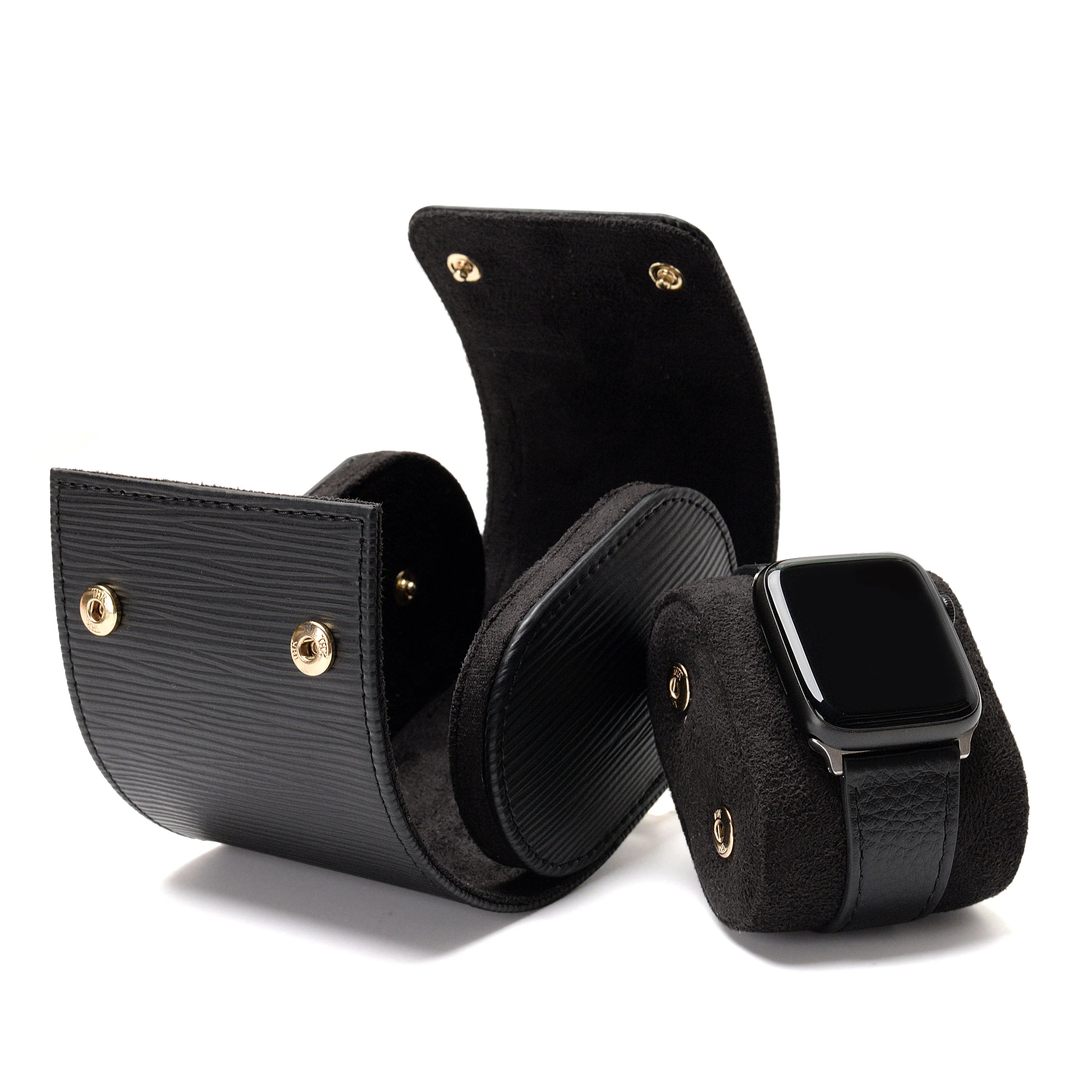 Handmade Unique Epi Pattern Detachable Storage 1 Slot Hard Box for Luxury Quartz Watches Caja De Reloj Leather Watch Roll case