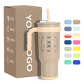 40oz Stainless Steel Tumbler Mug with Handle and Straw High Quality Keeps Drinks Hot/Cold for 12-24 Hours Eco-Friendly