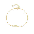 Fashion Jewelry 925 Sterling Silver Bracelets Letter MAMA Round Zircon Gold Plated Bracelets Women Mother's Day Gift