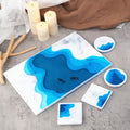 Crystal Gel Drop Irregular Tray Ocean Terrace Landscape coaster Mirror Silica Gel Mold for DIY Handmade