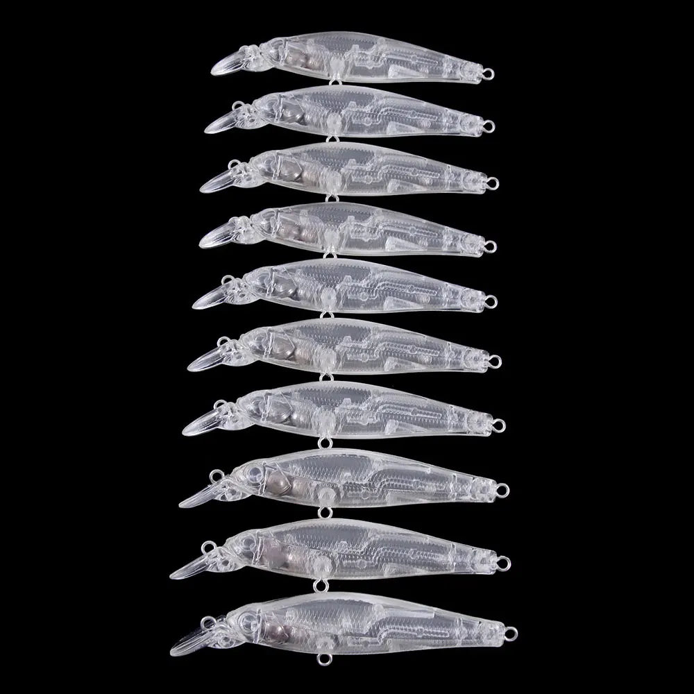 Wholesale MI025-0 8.5cm 7.1g ABS Hard Plastic Unpainted Blank Minnow Fishing Lures