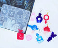 DIY Butterfly Series Earrings Silicone Mold Flower Butterfly Earrings Pendant Earrings Hairpin Hairpin Hanging Decoration Mold