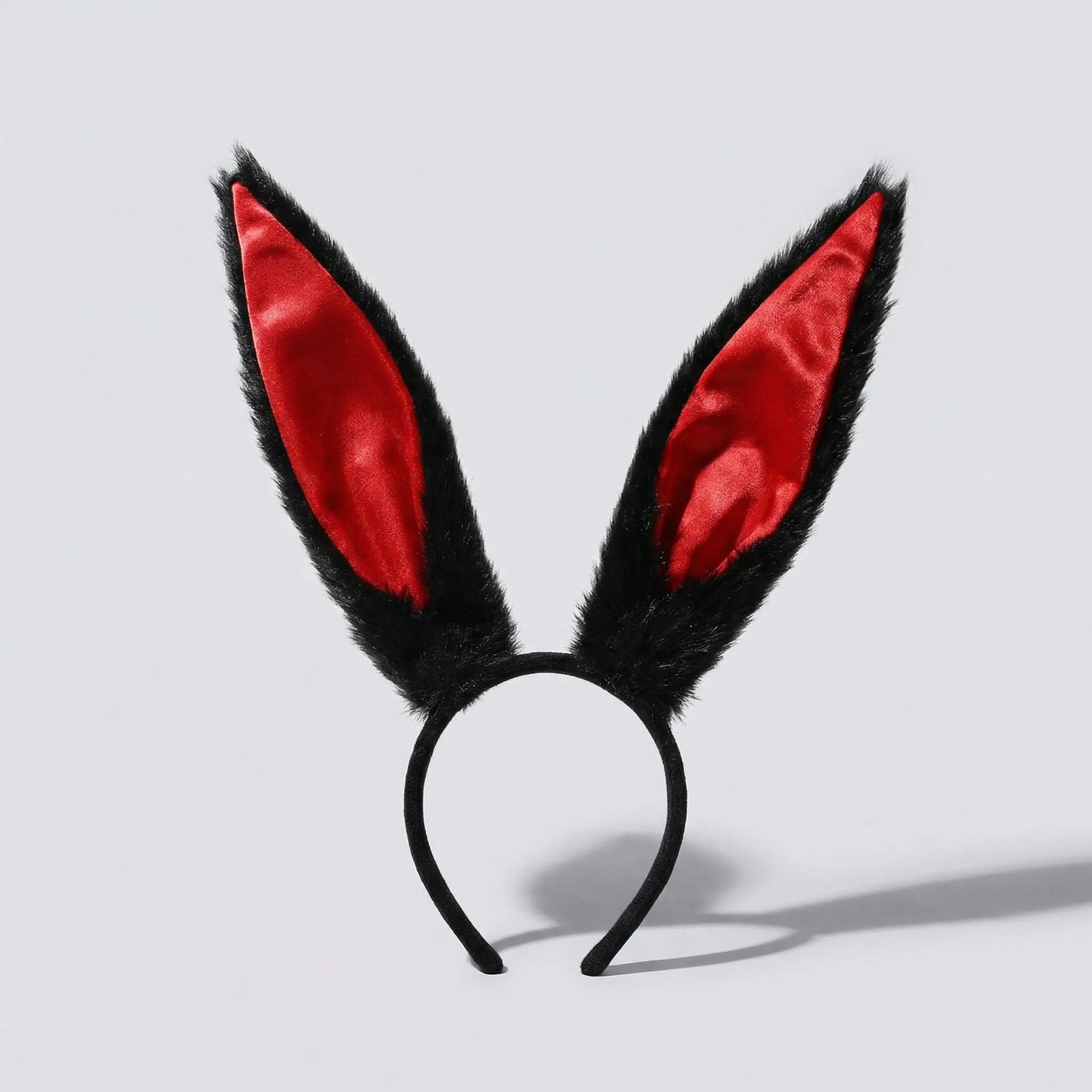 E0023 Fluffy Long Rabbit Ears Headband Plush Adjustable Bunny Ears Hairband Comic Cosplay Props for Festival Party