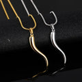 Unisex 18K Gold Plated Big Pepper Pendant Link Chain Stainless Steel Necklace Classic for Women Men Couples Fashion Jewelry