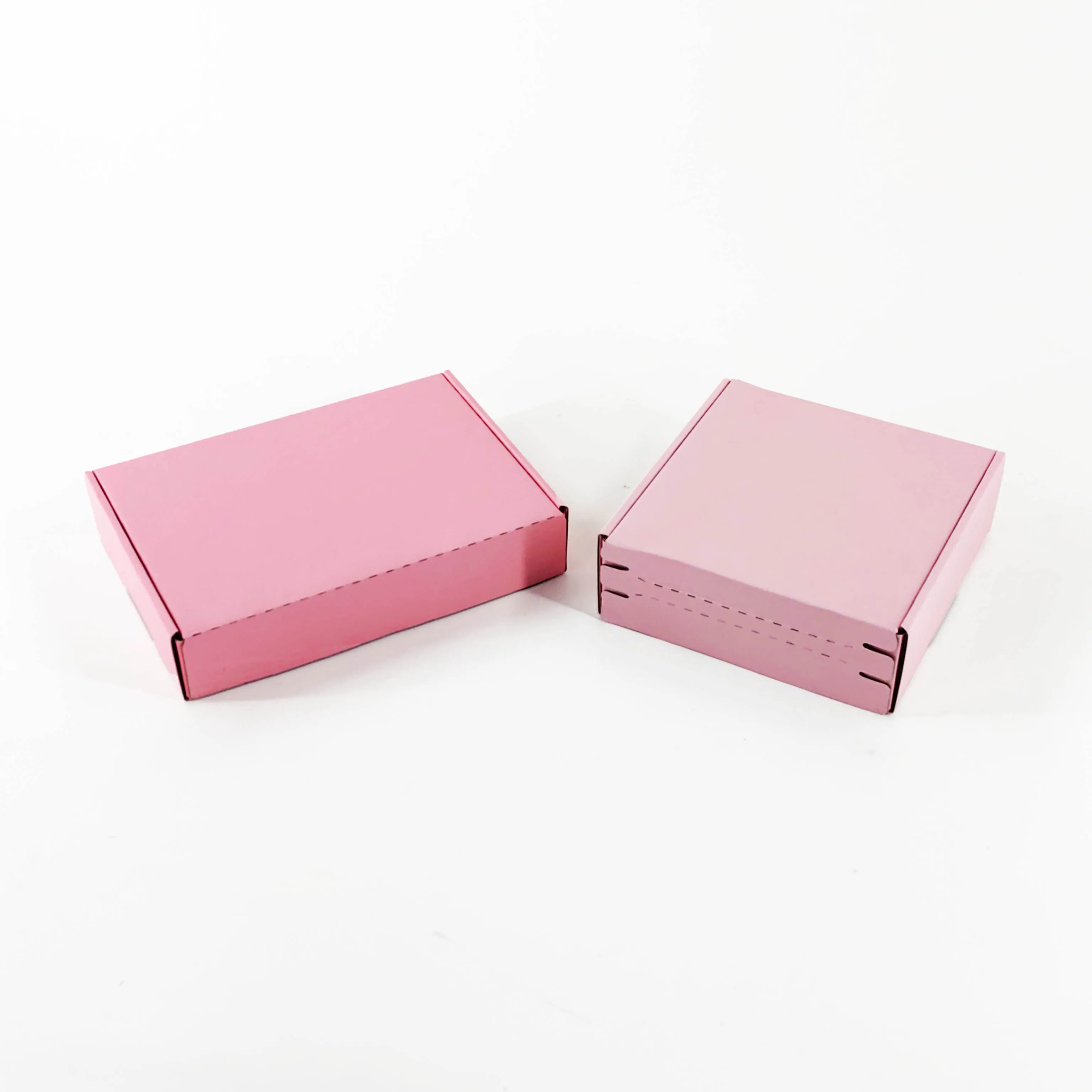 Custom Mailer Shipping Boxes With Logo Foldable Packaging Tear Strip Kraft Paper Corrugated Carton Plain Mailer Clothing Box