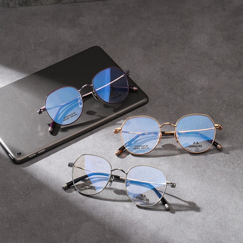 New Arrival Titanium & Acetate Combination Glasses Frames Optical Men Gold Cool Metal Optical Frame Glasses Frames Metal Optical