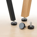 Furniture Leg Levelers M6/M8 Reusable Furniture Levelers PTFE Slide Pads Furniture Leg Levelers Glides Adjustable