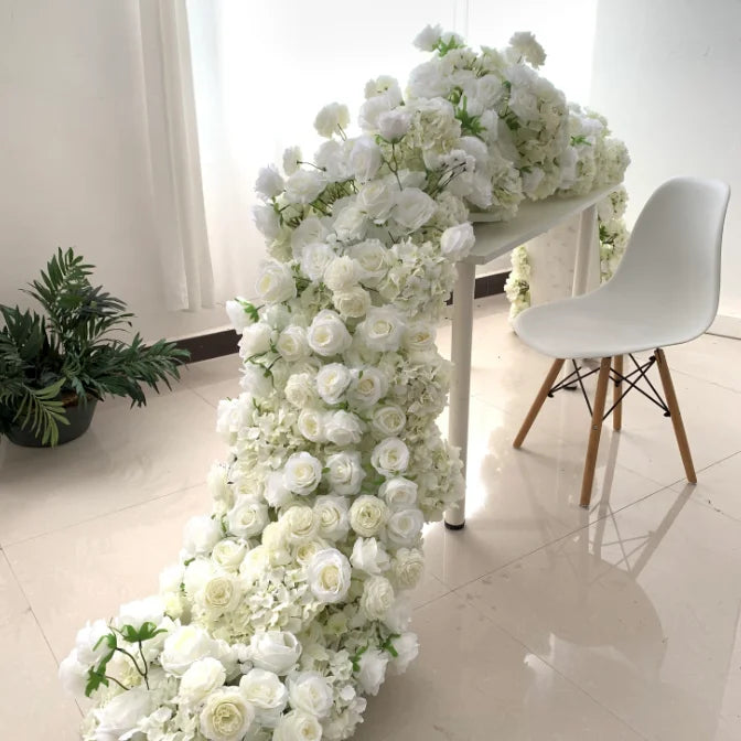 Wholesale New Customized Wedding Table Centerpiece Flowers Runner Wedding Flowers Arrangement Decoration Flower Table Runner