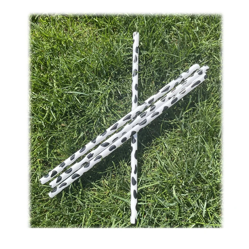 Custom Animal Print 9in Cow Pattern Drinking Straw PP Hard Plastic Party Decorations for Drinkware Accessories