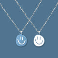 Fashion Multicolor Enamel Happy Smile Face Pendant Necklace Jewelry for Women