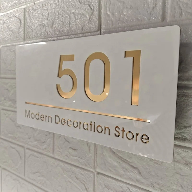 door plate Kexian Modern Address Signs  Custom Stainless Steel Letters & Numbers for Doors  Hotels Apartments