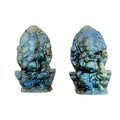 Natural Labradorite Colors Crystal Ganesha Carving for Pendant