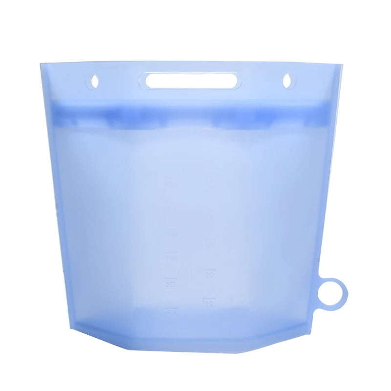 Kitchen Reusable Silicone Food Storage Bag Freezer Containers Airtight Snack Bags Microwaveable