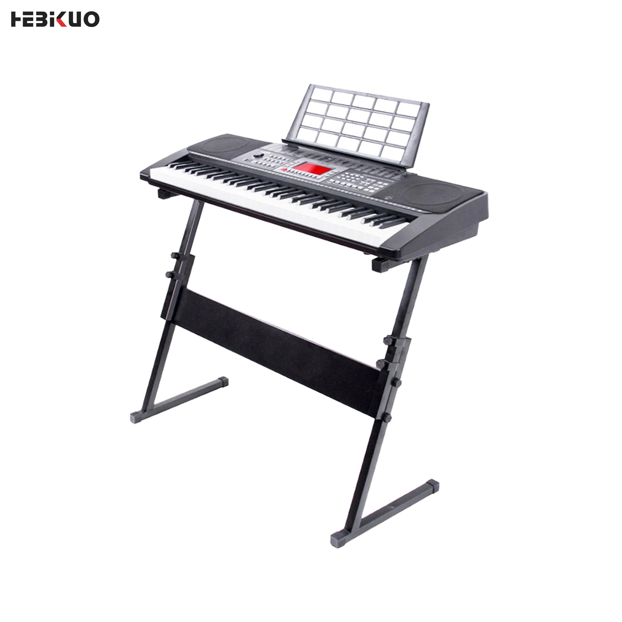 HEBIKUO Q-1B Wholesale Z-Shape Fold Stand for Digital Piano Keyboard Iron Detachable Keyboard Instrument Holder