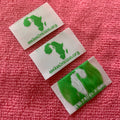 Personalized Private logo Shoes Woven Labelstraight Cut Main Clothing Label for Shoes