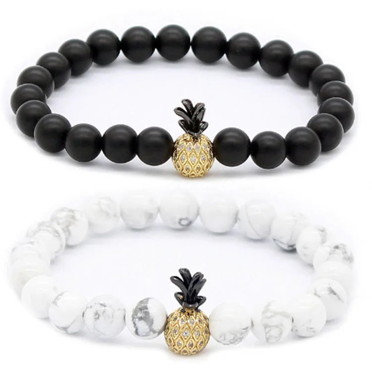 Summer Pineapple Inlaid Zircon Lovers Bracelet Fashion Jewelry New Recommendation