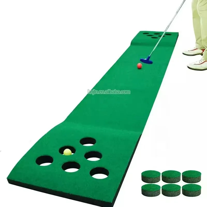 Premium Mini Golf Carpet Mat 12 Holes Golf Putting Mat Golf Game Set Indoor Putting Green Mat
