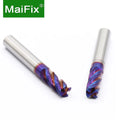 Maifix 4 Flute HRC65 1-12mm Solid Carbide Tungsten Steel Milling Cutter Alloy Nano Coat Cutting Tool CNC Machining End Mill