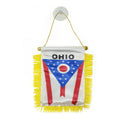 Custom Logo Hanging Ohio Pennant Flag for Car Rearview Mirror and Home Decoration