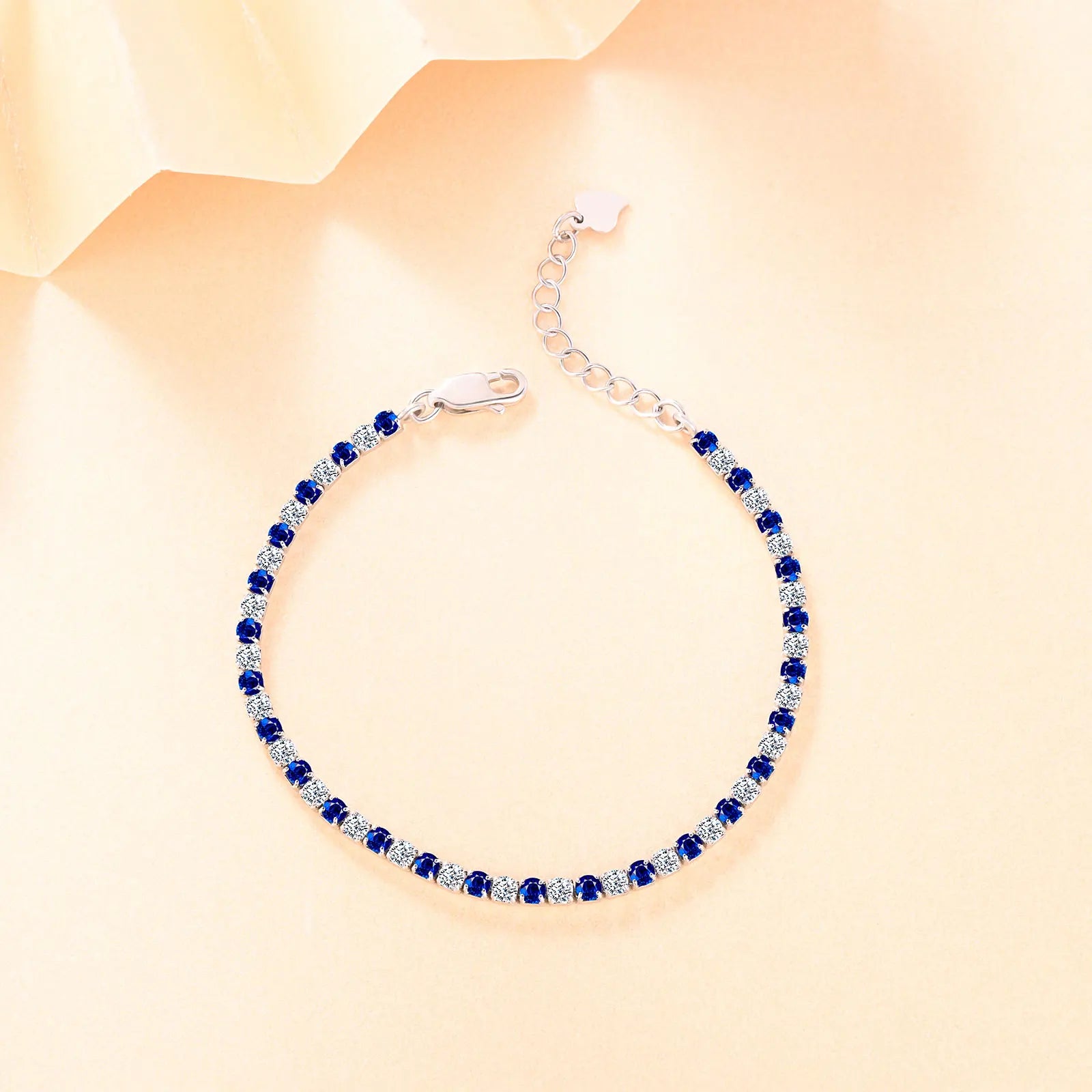 Stylish New Arrival Classic Rhodium Plated 925 Silver Iced Out Tennis Chain Bracelet for Party & Gift
